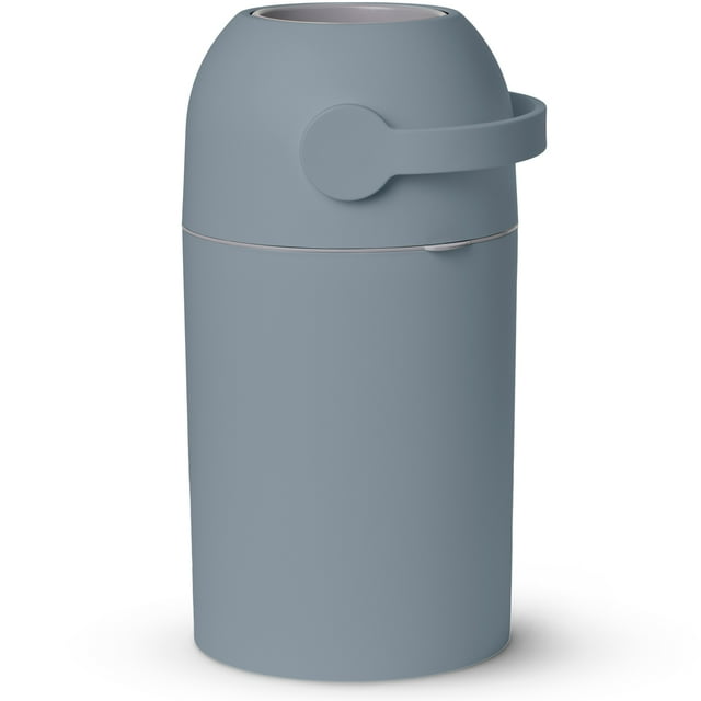 Pure Magic Diaper Pail, Patented Odor-Stop System, Use Any Garbage Bag, One Hand Free Lever, Pigeon Blue