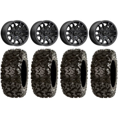 MSA Fang 14 Wheels Black 30 Rip Saw Tires Sportsman RZR Ranger