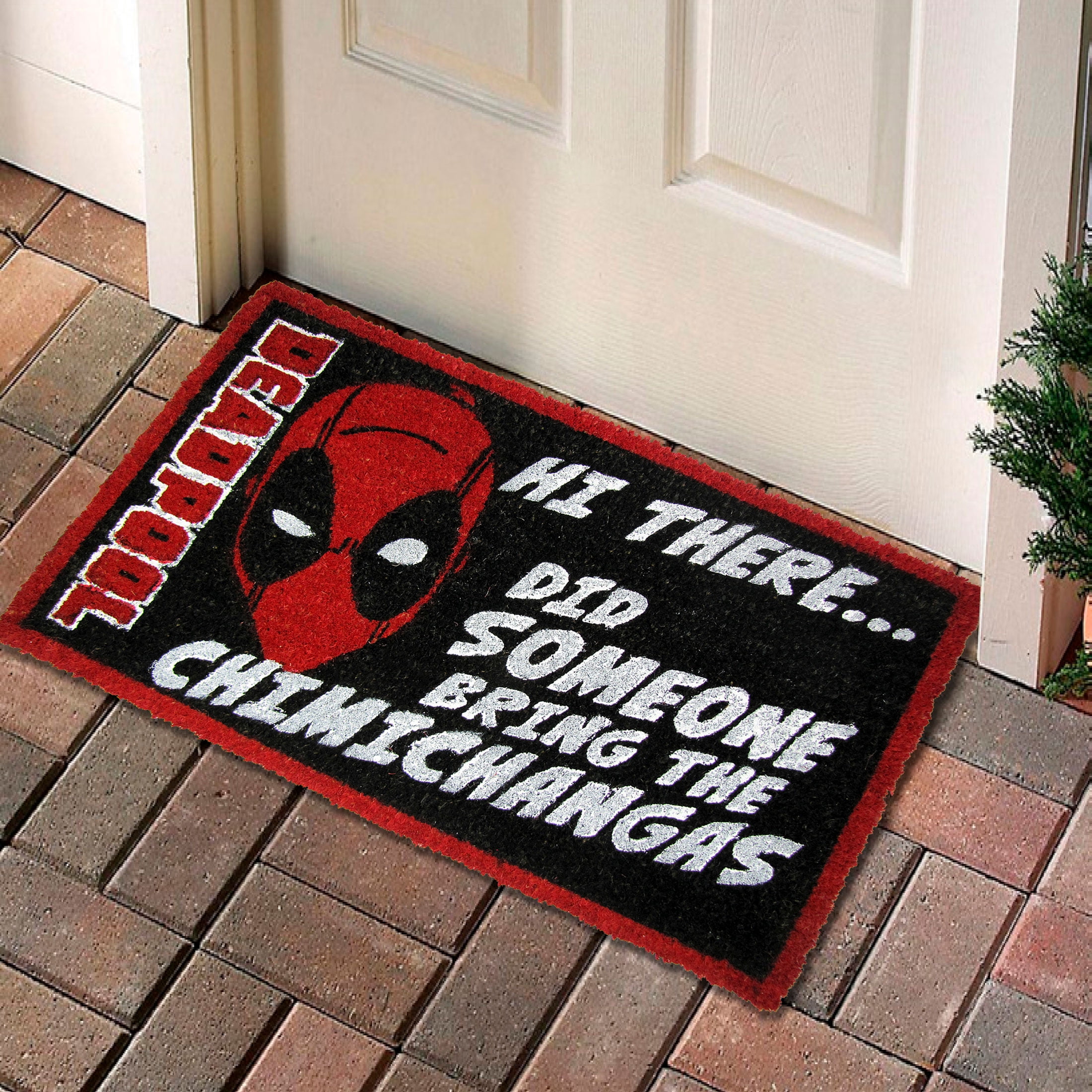 Hot Topic Marvel Deadpool Chimichangas Doormat