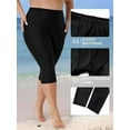 thumbnail image 3 of Sociala Womens Plus Size Capris High Waist Swimwear Bottoms Long Swim Shorts Tankini Bottom, 3 of 5