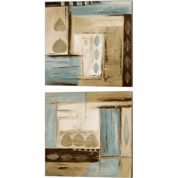 Great Art Now Fall Abstract by Patricia Pinto 2 Piece Canvas Art Set Each 14W x 14H