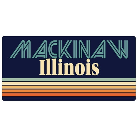 

Mackinaw Illinois 5 x 2.5-Inch Fridge Magnet Retro Design