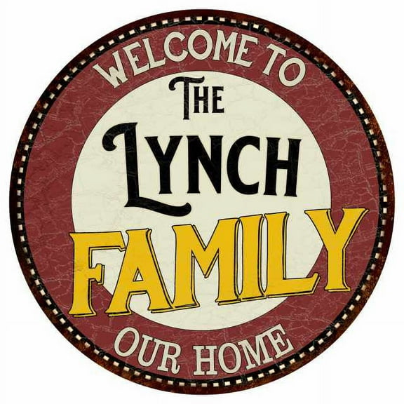 The Lynch Family 14" Round Metal Sign Kitchen Game Room Decor 100140038238