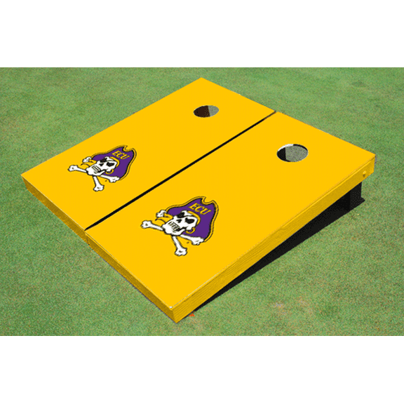 East Carolina University Yellow Matching Solid Cornhole Boards