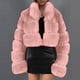 thumbnail image 4 of Abrigo de Piel Sintética Para Mujer Chaqueta Cálida Invierno Sólido Cuello en V Prendas de Abrigo Odeerbi  ODB178546, 4 of 5