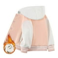 thumbnail image 2 of FAOWME Child Boys Girls Fall Warm Long Sleeved Color Block Baseball Hooded Coats Tops Pink 9-10 Years, 2 of 8
