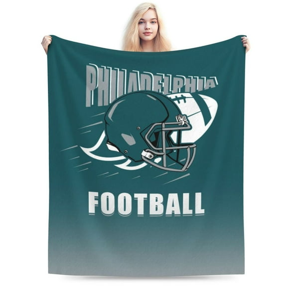 Philadelphia Football Throw Blanket, Soft Lightweight Plush Warm Blankets For Men And Women, Sports Fan Gifts Bed Tapestry For Sofa, Travel 50"X40"