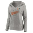 thumbnail image 2 of Women's Fanatics Branded Heathered Gray Miami Hurricanes Highlight Reel V-Neck Pullover Hoodie, 2 of 3
