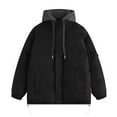 thumbnail image 1 of Styesk Jackets for Men Zipper Up Warm Jackets Outdoor Plus Size Work Coats Hooded Color Block Puffer Jacket Casual Comfy Wind Breaker Jackets with Pockets, 1 of 8