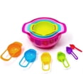 thumbnail image 6 of Cheer Collection 15 Piece Nested Bowl Set with Mixing Bowls, Colander, Sifter and Measuring Spoons, BPA-Free Bright Colorful Plastic, 6 of 7