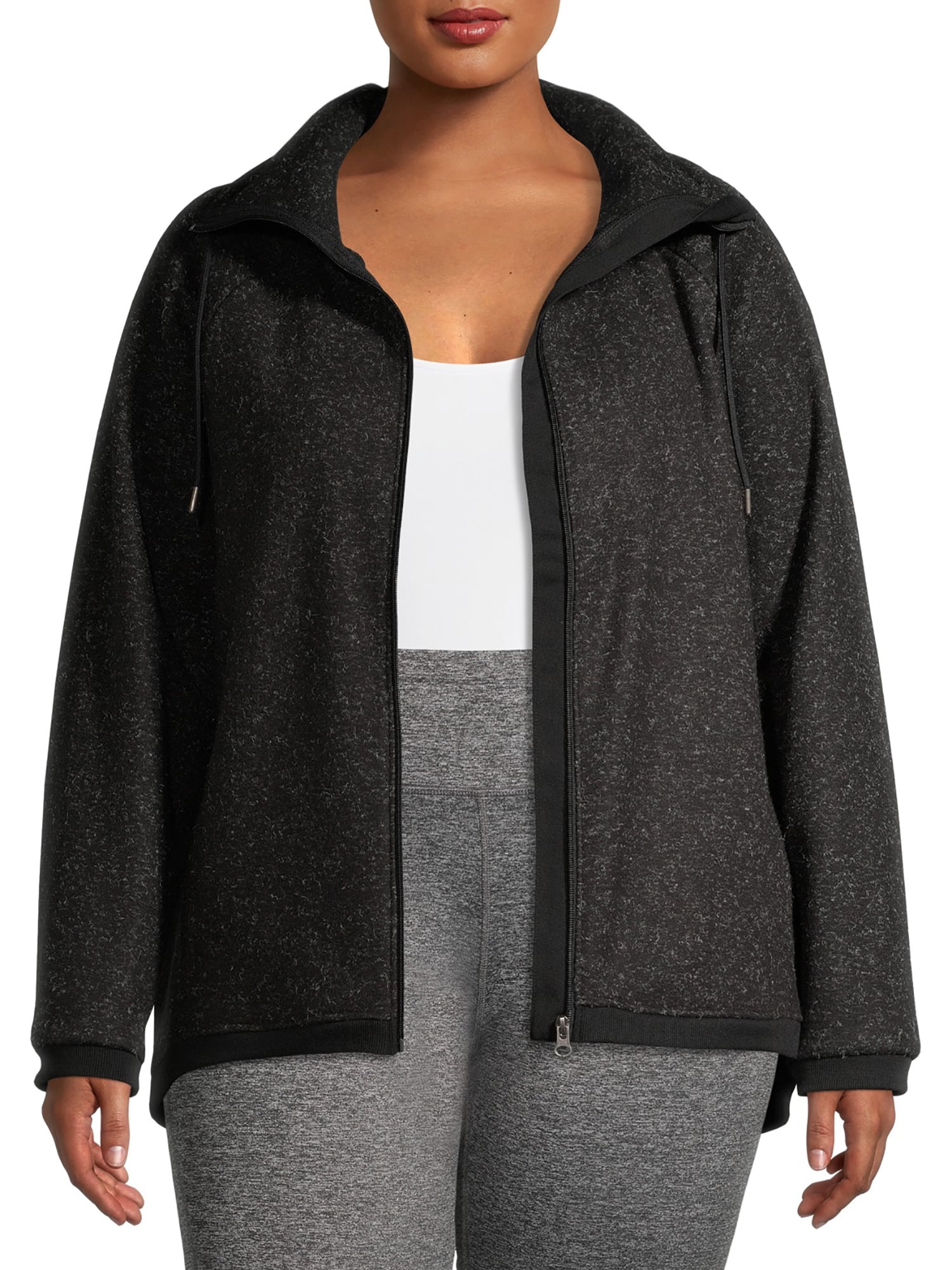 Avia Women's Plus Size Active Polar Fleece Zip Up Jacket