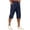 Navy #040, variant on Below The Knee Shorts for Men Multi-Pockets Bermuda Cargo Shorts Baggy Casual Elastic Waist Hiking Pants, 5XL