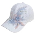 thumbnail image 3 of HuangHuanChen Women's Baseball Cap Summer Lace Style Mesh Back Sun Hat Running Cap Floral Baseball Cap Cotton Dad Hat Adjustable Ball Cap for Women White One Size, 3 of 7