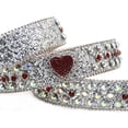 thumbnail image 6 of TIERPOP Jeweled Punk Girls PU Glittered Waist Belt for Jeans Dress Gothic Belt Waistband, 6 of 14