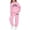 0-Pink401, variant on Kiijoy Toddler Girls Tracksuit Los Angeles Print Hoodie Joggers Set, Sizes 2-14