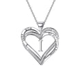 thumbnail image 1 of RYRDWP Dames Collier Diamant Double Coeur avec 26 Lettres Anglaises Couple Collier, 1 of 2
