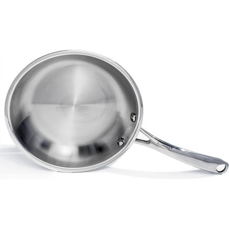 Professional 8" Frying Pan 18/10 Stainless Steel Induction Cooktop Fast Heat Oven Safe