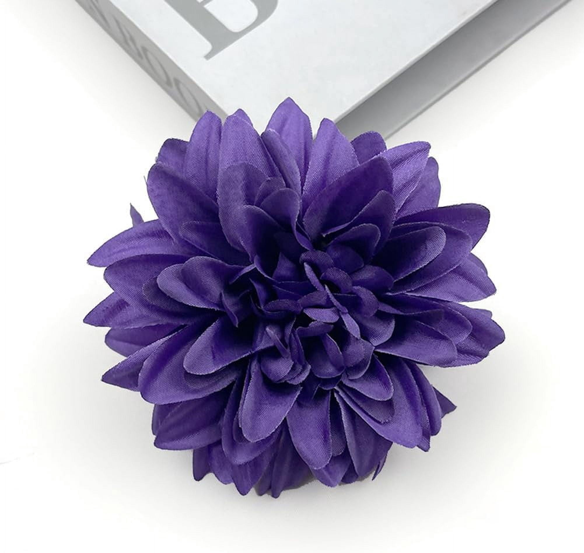 Champagne Artificial Dahlia Flowers, 20Pcs Silk Dahlia Fake Flowers, 3.5 Inch Faux Dahlia Heads for Table Centerpiece Floral Arrangements Wedding Party Home Decoration