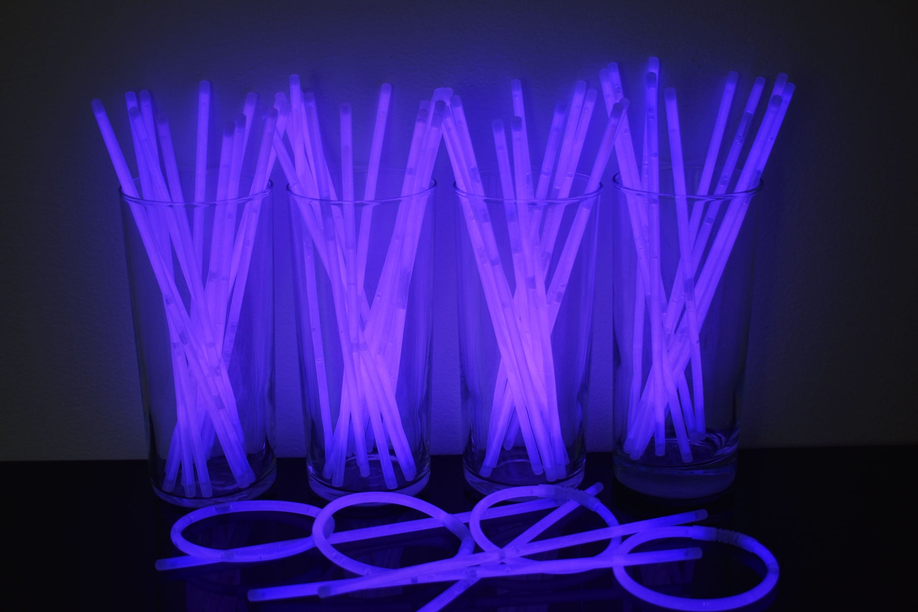 DirectGlow 8" Purple Glow Stick Bracelets Neon Party Favors