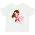 thumbnail image 3 of Inktastic Superhero Girl, Cute Girl, Brown Hair, Pink Cape Girls Toddler T-Shirt, 3 of 5