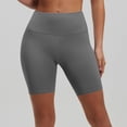thumbnail image 2 of UDAUDU Womens High Waist Workout Shorts Tummy Control Workout Comfortable Yoga Gym Athletic Biker Shorts Gray M, 2 of 5