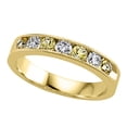 thumbnail image 2 of Karina B� Diamond and Yellow Sapphire Band With Milgrain, 2 of 9