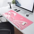 thumbnail image 6 of Pink Japanese Anime Gaming Mouse Pad XXL Cute Kawaii Aesthetic Wave Extended Big Large Desk Mat Non-Slip Rubber Base Stitched Edge Long Keyboard Mousepad for PC Computer Laptop,35.4×15.7 in, 6 of 6