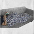 thumbnail image 5 of Floral Soft Flannel Fleece Throw Blanket, Colorful Pattern with Abstract Flowers and Bird Image, Cozy Plush for Indoor and Outdoor Use, 60" x 80", Multicolor, by Ambesonne, 5 of 5