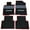 Black with Gray Stripe, variant on Ikon Motorsports Compatible with 16-21 Honda Civic 4DR Sedan & Hatchback OE Factory Style Black Nylon Carpet Car Floor Mats Front Rear 4pcs 2016 2017 2018 2019 2020