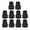 Black, variant on M Buder Rubber Crutch Tips 10 Pcs Heavy Duty Slip Resistance Universal Replacement Parts for Walking Cane Black 19mm Inner Diameter