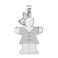 thumbnail image 1 of 14K White Gold AA Diamond Kid Pendant, 1 of 2