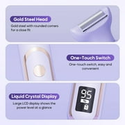 JUUTREN 5-in-1 Electric Razor & Shaver for Women, Painless Hair Remover & Epilator with LED Display, Rechargeable Cordless Bikini Hair Trimmer for Face, Legs, Underarms, Eyebrows & Body