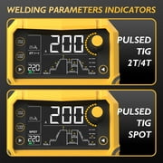 Tooliom TIG Welder with Pulse Welding, Multifunctional DC, 110/220V Dual Voltage, Yellow