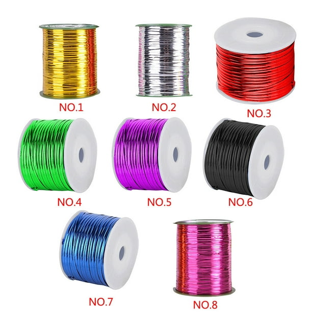100Yards/Roll Candy color Twist Tie Wire Gift ties Lollipop bag ties  Packaging Rope Wire for Cake Sealing Cello Bags Lollipop Gifts Package 