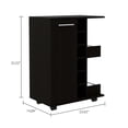 thumbnail image 4 of TUHOME Bar Cart Engineered Wood Bar Carts in  Black, 4 of 12