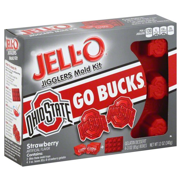 JELLO Jigglers Ohio State University Strawberry Mold Kit, 6 pc