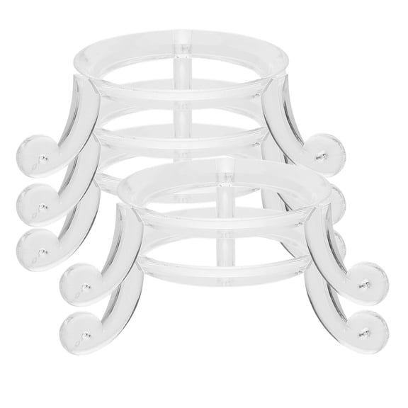 WRITWAA 5-Pack Clear Acrylic Baseball and Softball Display Stands for Desktop Collectibles Holder
