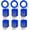 Blue, variant on Pack of 36 Colorful Spring Spiral Wrist Coil Key Chain, Wristband Key Ring