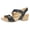 Black, variant on Trinity Wedge Sandal for Women  Contoured Footbed for All-Day Comfort and Support  Hook & Loop Strap with Buckle Detail  Lightweight Rubber Outsole Tan 8.5-9 M US