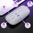 thumbnail image 4 of Sugeryy Wireless Mouse Optical Backlit USB Mice 24Ghz Rechargeable Silent Cordless Pc Ultra Slim For Pc Laptop Rgb, 4 of 5