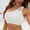 White, variant on Sentmoon Supportive Bikini Top Curvy Bathing Suits for Women Tummy Control Push Up Solid Color Oversized Spaghetti Strap Backless Swimsuits for Women Summer Beach Necessities