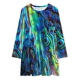thumbnail image 3 of New Zealand Paua Shell - Kiwi Design Kiwiana Māori Long Sleeved Dress Prom gown elegant women"s dresses sale Dress women, 3 of 4