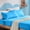 Pure Blue, variant on Sleep Zone Kids Printed Twin Bed Sheets Set 3-Piece - Super Soft & Cute Kids Sheet Set with Flat Sheet, Fitted Sheet, Pillowcase (Twin, Little Bouquet Red)
