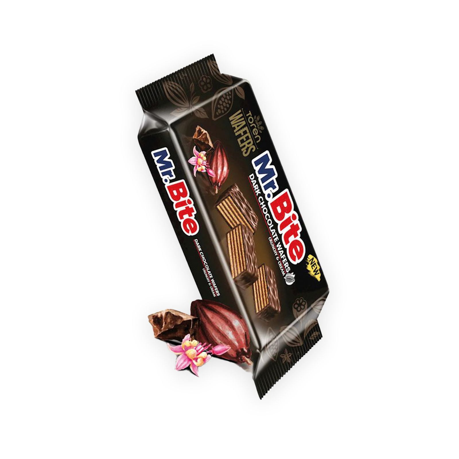 MR. BITE Dark Chocolate Coated Wafer With Cocoa Cream 38g, 24 items