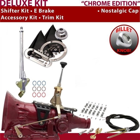 American Shifter TH200 Shifter Kit Chrome 6 in. E Brake Cable Clamp Trim Kit for EC799