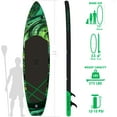 thumbnail image 2 of GREEN EMERALD 11FT x 33" Super Wide Inflatable Stand Up Paddle Board, Ultra Stable Wide SUP Up to 2 people/375LB Fully equipped w/ Premium SUP Accessories, 2 of 7