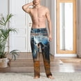 thumbnail image 2 of Balery Realistic Cute Sea Turtle Pantalones de pijama para hombre, pijama ultraligero, pantalón de descanso-Small, 2 of 6