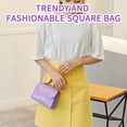 thumbnail image 7 of Women's Crossbody Bag, Small Square Handbag with Chain Strap, Multi Compartment Purse for Daily Use, 7 of 7