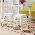 thumbnail image 2 of Plata Import White Mini Tolix Metal Accent Stool, 2 of 2