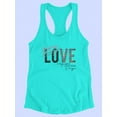 thumbnail image 3 of Keep Moving Love Quote Racerback Tank Women -Image by Shutterstock, Female Small, 3 of 4